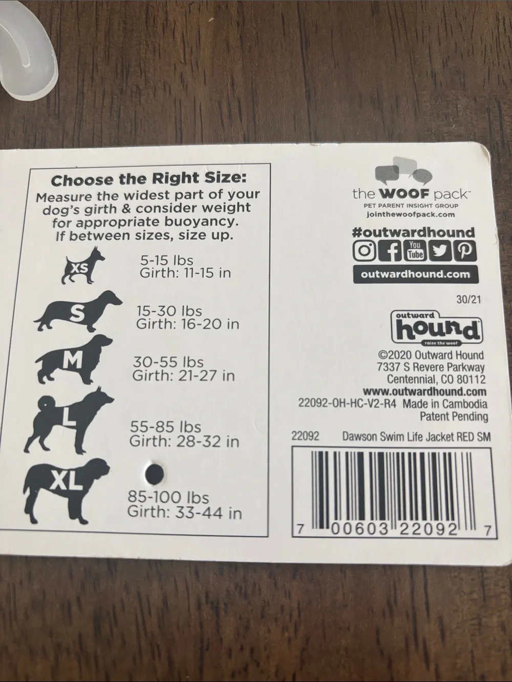 Outward Hound Neoprene Dawson Swimmer Dog Life Jacket, Small NWT